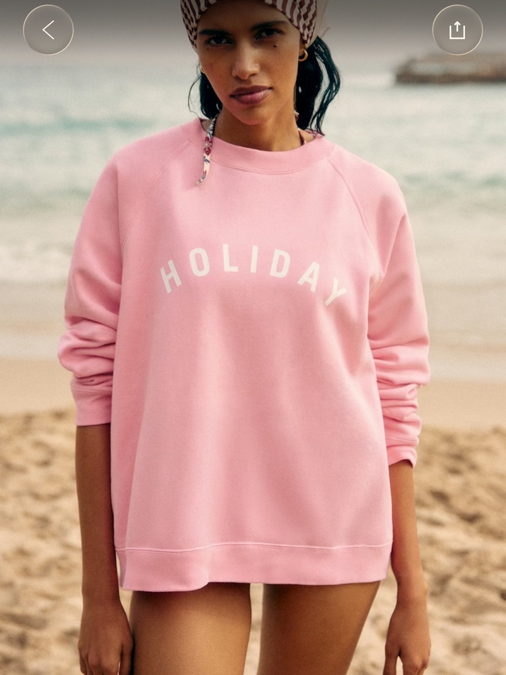 SÉZANE NWT HOLIDAY SWEAT-SHIRT - SÉZANE X HOLIDAY CANDY PINK SZ L